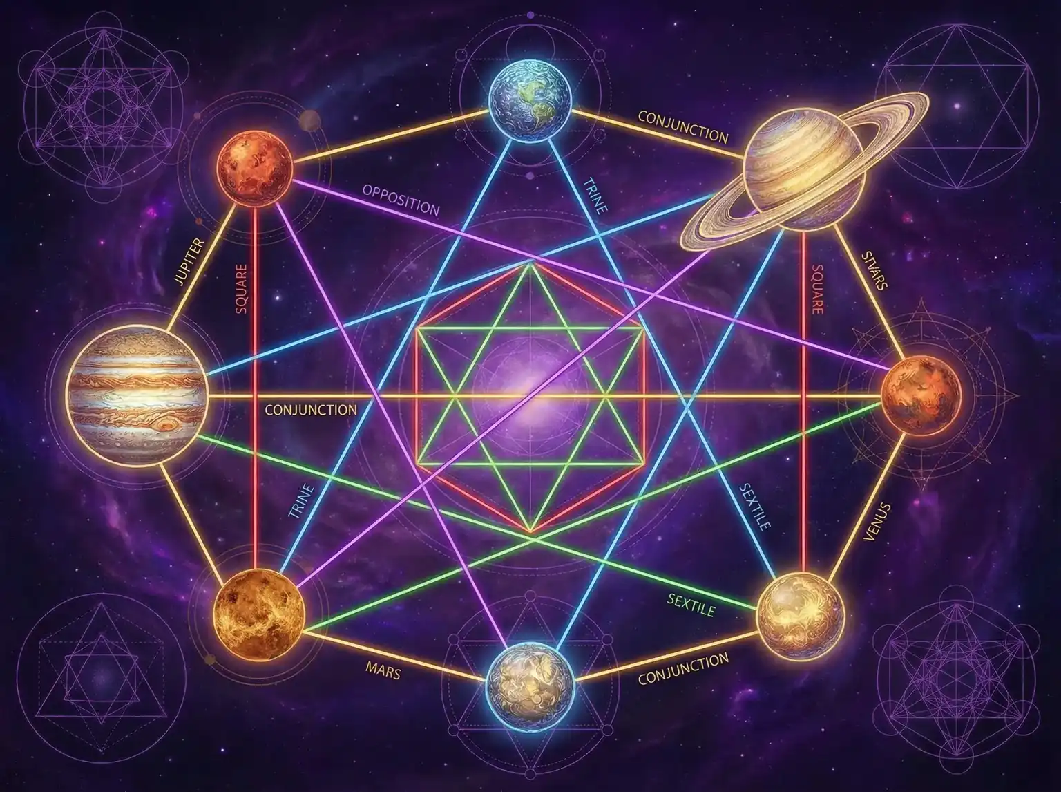 行星相位解读 - 明星合成艺术联盟 | 占星学进阶